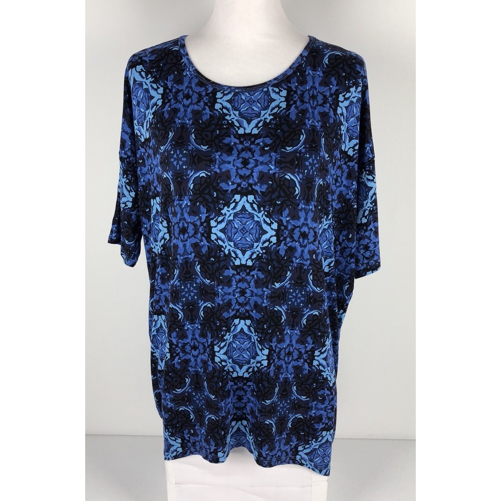 Lularoe Irma XS Blue Abstract Pattern Unicorn Rare